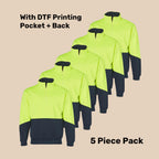 Hi-Vis Half Zip Fleece Sweat Pack (5 or 10) – Special Offer | 320gsm Class D Workwear with Custom Printing