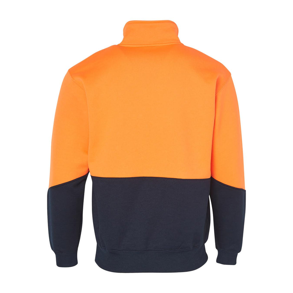 Hi-Vis Half Zip Fleece Sweat | 320gsm Class D Workwear with Custom Printing