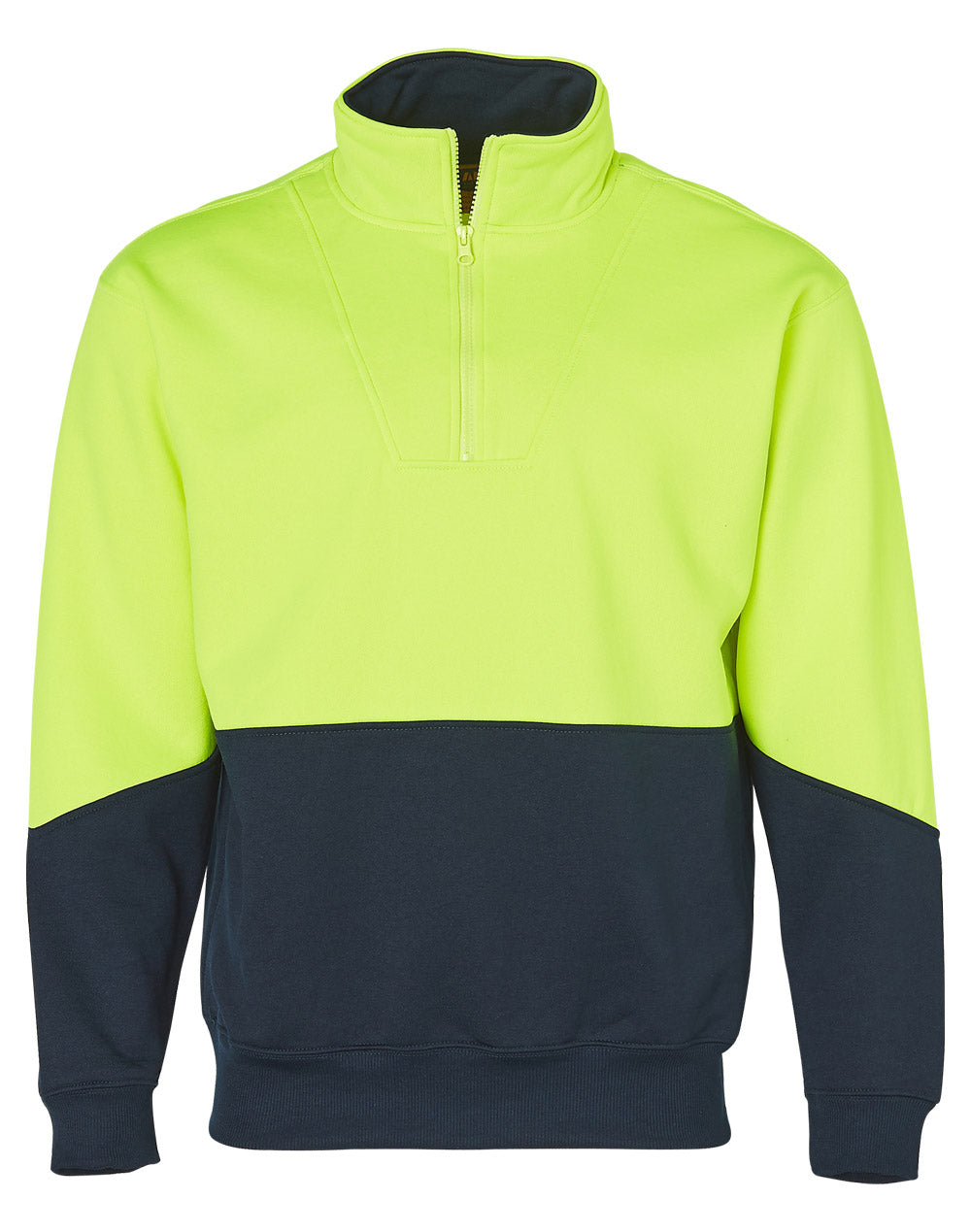 Hi-Vis Half Zip Fleece Sweat | 320gsm Class D Workwear with Custom Printing