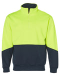 Hi-Vis Half Zip Fleece Sweat | 320gsm Class D Workwear with Custom Printing