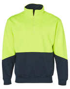 Hi-Vis Half Zip Fleece Sweat | 320gsm Class D Workwear with Custom Printing