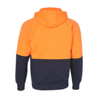 Hi-Vis Full Zip Fleece Hoodie | 320gsm Class D Workwear with Custom Printing