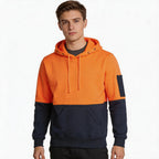 Hi-Vis Kangaroo Pocket Fleecy Hoodie | 320gsm Class D Workwear with Custom Printing