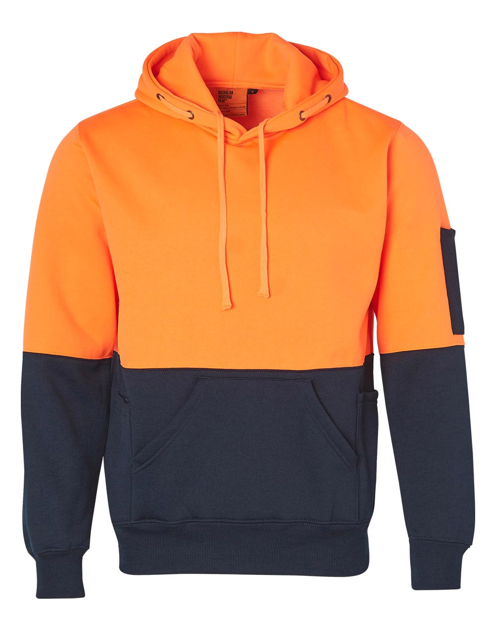 Hi-Vis Kangaroo Pocket Fleecy Hoodie | 320gsm Class D Workwear with Custom Printing