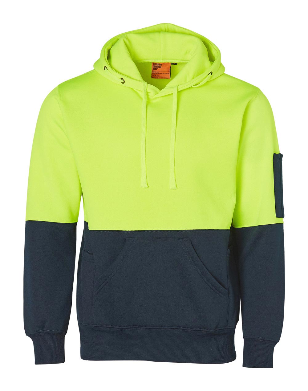 Hi-Vis Kangaroo Pocket Fleecy Hoodie | 320gsm Class D Workwear with Custom Printing