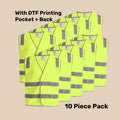 Hi-Vis Safety Vest Pack (5 or 10) – Special Offer | Class D/N Workwear with Custom Printing
