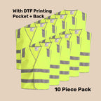 Hi-Vis Safety Vest Pack (5 or 10) – Special Offer | Class D/N Workwear with Custom Printing