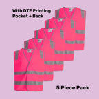 Hi-Vis Safety Vest Pack (5 or 10) – Special Offer | Class D/N Workwear with Custom Printing