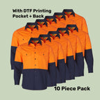 Hi-Vis Safety Shirt Pack (5 or 10) – Special Offer |  Class D Workwear with Custom Printing