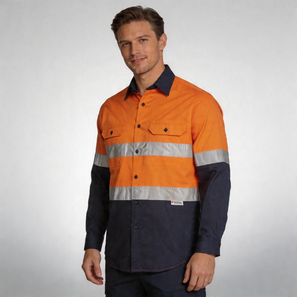 Hi-Vis Tape Safety Shirt Pack (5 or 10) – Special Offer | Class D/N  Workwear with Custom Printing