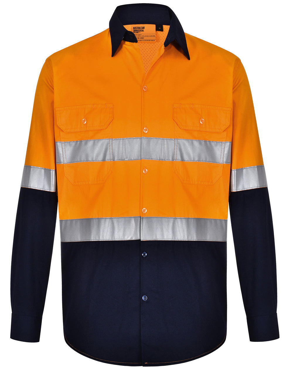 Hi-Vis Reflective Tape Cotton Safety Shirt | Class D/N Cool-Breeze with Custom Embroidery