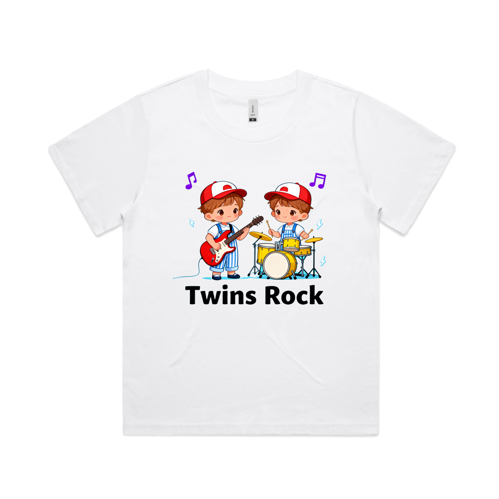 Graphic T-shirt - Twins Matching Tee (Twins Rock)