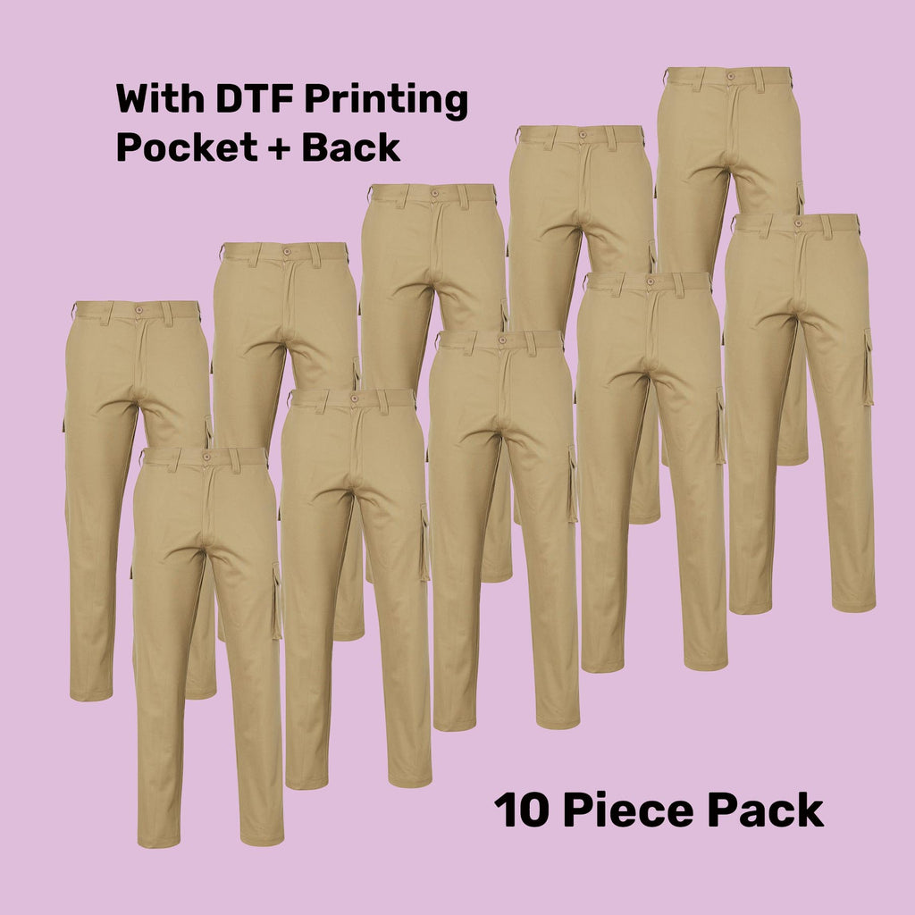 Heavy Cotton Drill Work Pants Pack (5 or 10) – Special Offer | 310gsm Hard Wearing