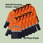 Hi-Vis 4-in-1 Jacket with Reversible Fleece Vest Pack (5 or 10) – Special Offer | Waterproof Workwear with Custom Printing