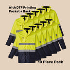 Hi-Vis 4-in-1 Jacket with Reversible Fleece Vest Pack (5 or 10) – Special Offer | Waterproof Workwear with Custom Printing