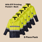 Hi-Vis 4-in-1 Jacket with Reversible Fleece Vest Pack (5 or 10) – Special Offer | Waterproof Workwear with Custom Printing