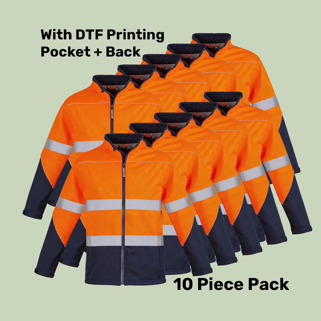 Hi-Vis Jacket Pack (5 or 10) – Special Offer | Waterproof Workwear with Custom Printing