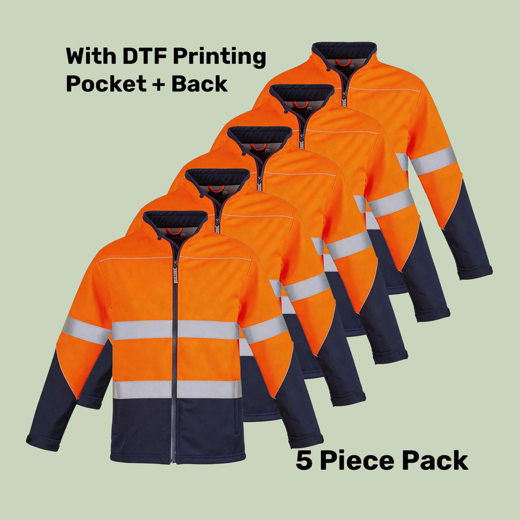 Hi-Vis Jacket Pack (5 or 10) – Special Offer | Waterproof Workwear with Custom Printing