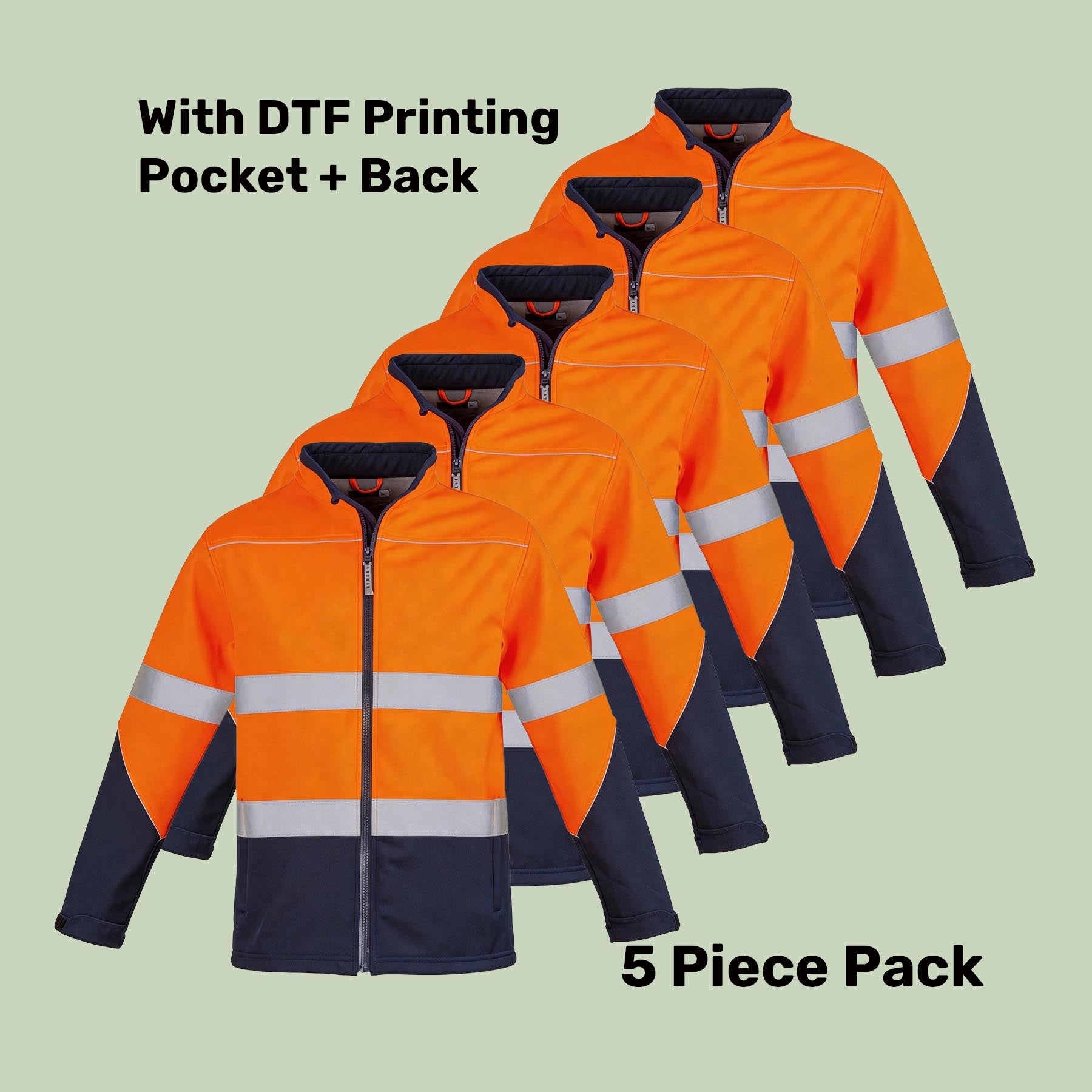 Hi-Vis Jacket Pack (5 or 10) – Special Offer | Waterproof Workwear with Custom Printing