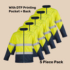 Hi-Vis Jacket Pack (5 or 10) – Special Offer | Waterproof Workwear with Custom Printing